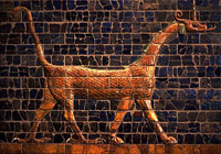 Marduk glazed black brick relief