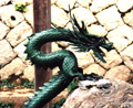 Green dragon in temple